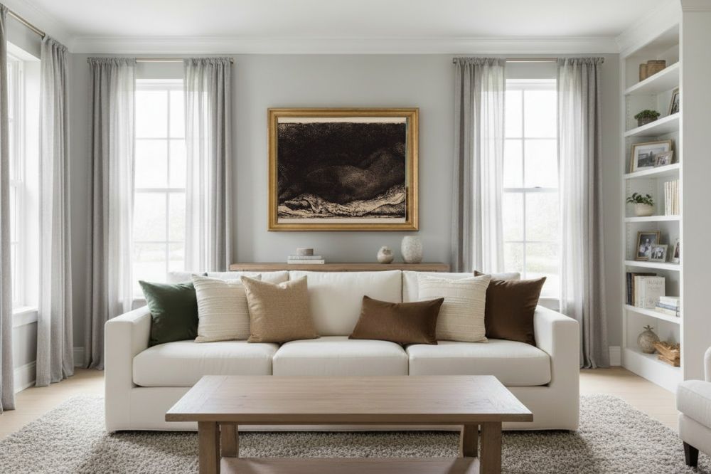 Framed room mockup - gold