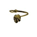 Recycled Bullet Brass Lotus Leaf Bangle Bud