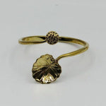 Recycled Bullet Brass Lotus Leaf Bangle Lotus