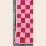 Red Checker Jute Rug