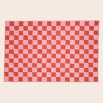 Red Checker Jute Rug