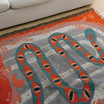 Red Magic Eye Snake Tapestry with Fringes