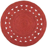 This stunning red round jute rug is a perfect addition to any living room. The intricate design of this large area rug makes it ideal for creating a warm and inviting space. Perfect for those seeking stylish rugs for living rooms, this round rug combines durability with elegance.