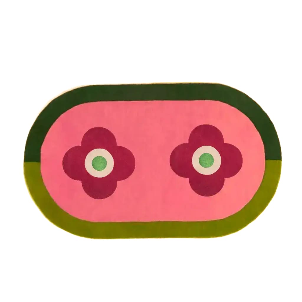 Red Twin Flowers Hand Tufted Wool Rug The "Red Flowers Hand Tufted Wool Rug 2' x 3'" features vibrant red floral patterns, adding a bold and elegant touch to any room. Crafted from high-quality wool, this rug offers both softness and durability for lasting beauty.