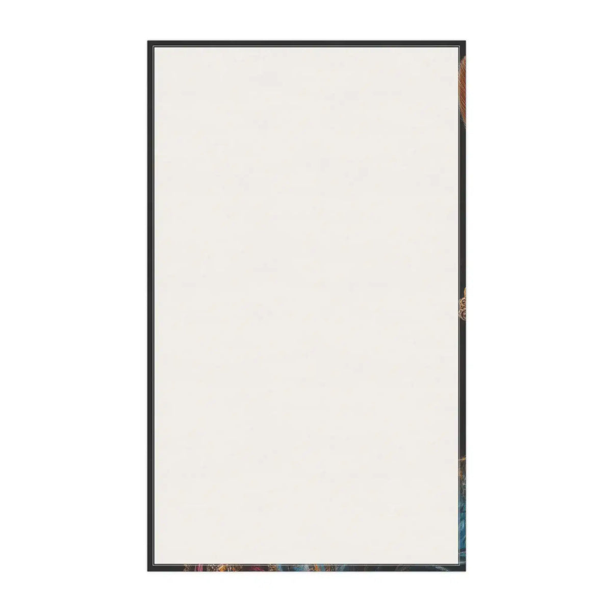 Regal Renaissance Chihuahua Cotton Kitchen Towel back side plain off-white cotton reverse with small colorful print edge detail