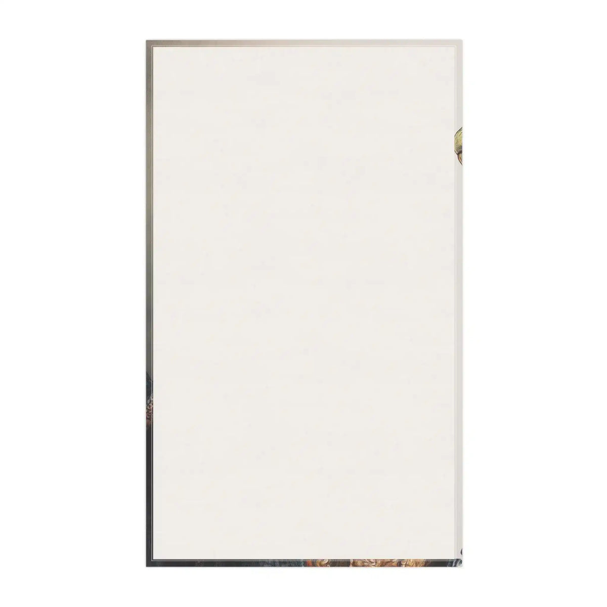 Regal Reptile Renaissance kitchen towel white reverse blank side cotton material plain view