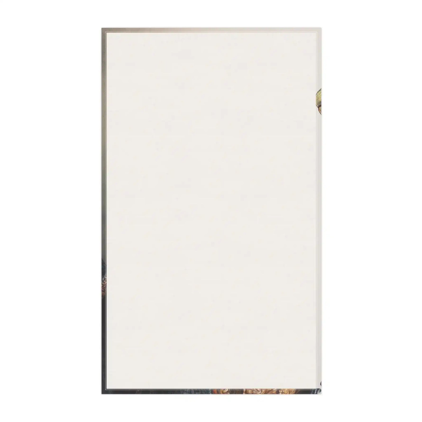 Regal Reptile Renaissance kitchen towel white reverse blank side cotton material plain view