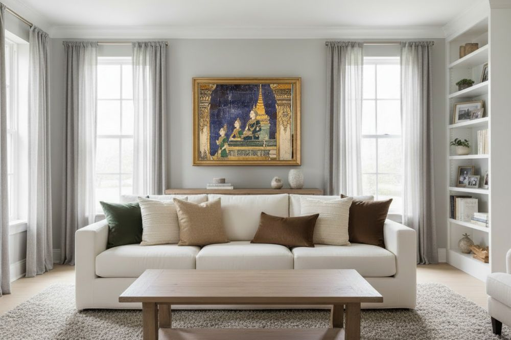 Framed room mockup - gold