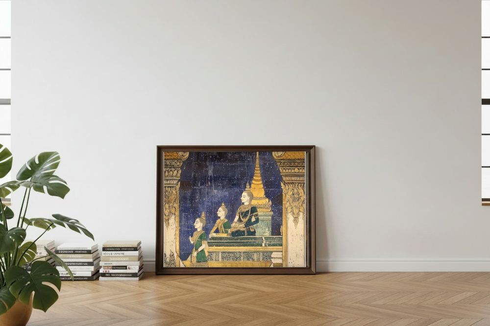 Framed room mockup - leaning