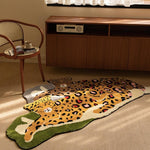 Resting Leopard Animal Shape Bath Mat