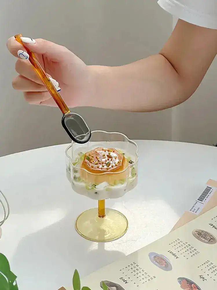 Retro Petal Goblet Wine Glass - MAIA HOMES