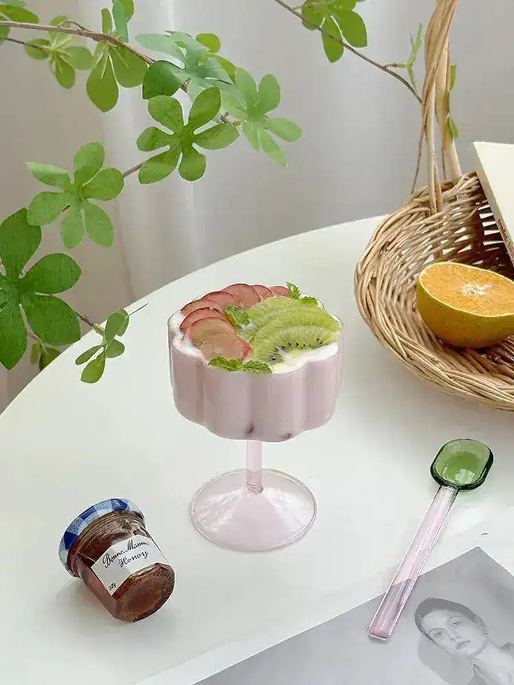 Retro Petal Goblet Wine Glass - MAIA HOMES