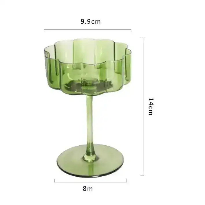 Retro Petal Goblet Wine Glass - MAIA HOMES