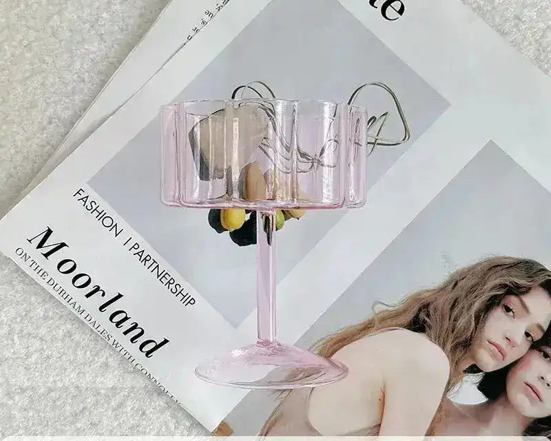 Retro Petal Goblet Wine Glass - MAIA HOMES