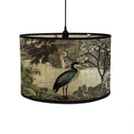 Retro Tropical Paradise Drum Lampshade Vintage Herons