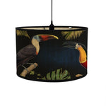 Retro Tropical Paradise Drum Lampshade Toucans