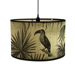 Retro Tropical Paradise Drum Lampshade Vintage Toucan