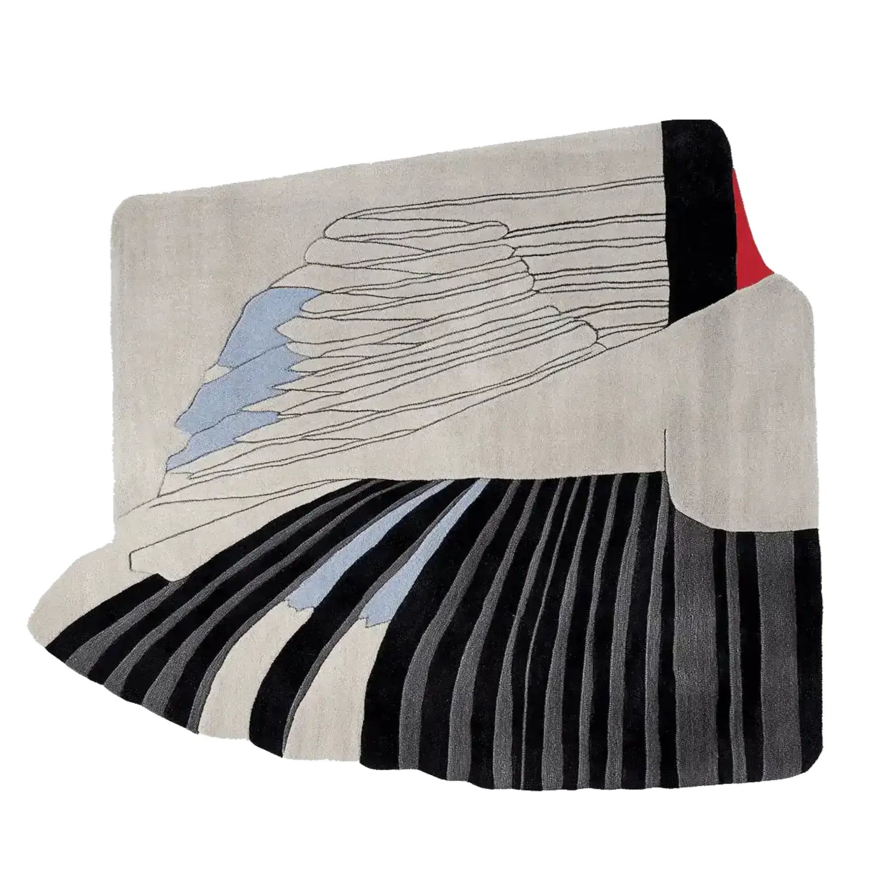 Retro Wave Hand Tufted Rug