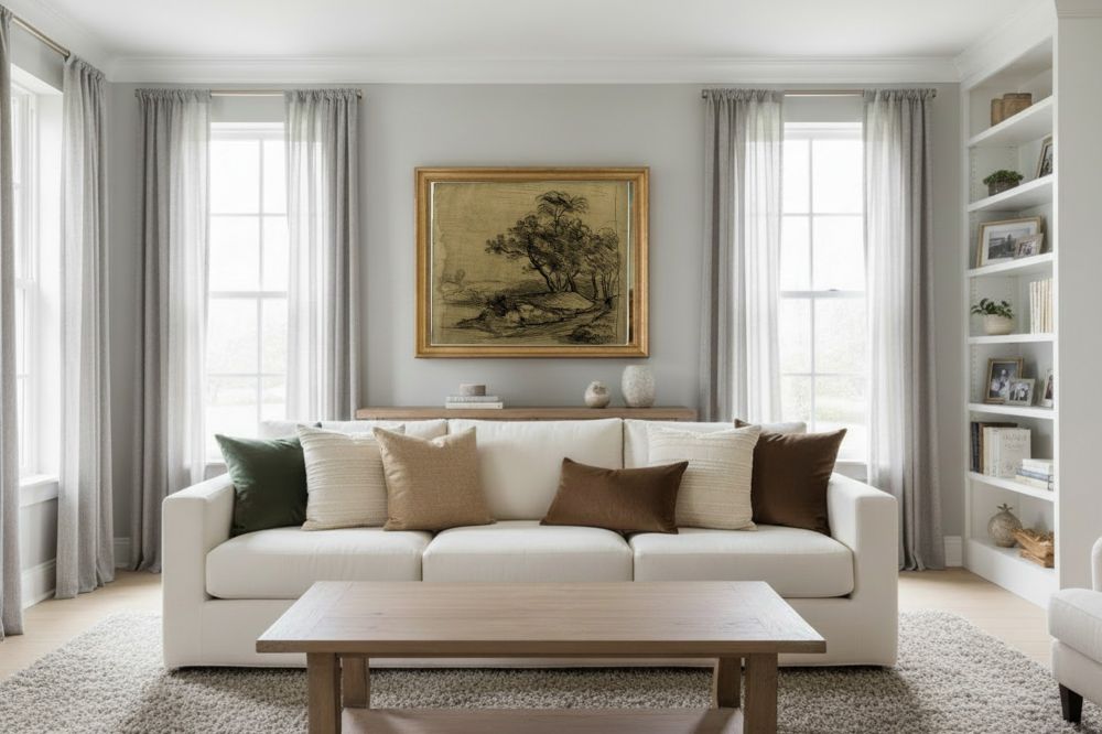 Framed room mockup - gold