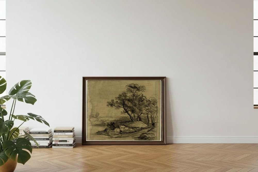 Framed room mockup - leaning