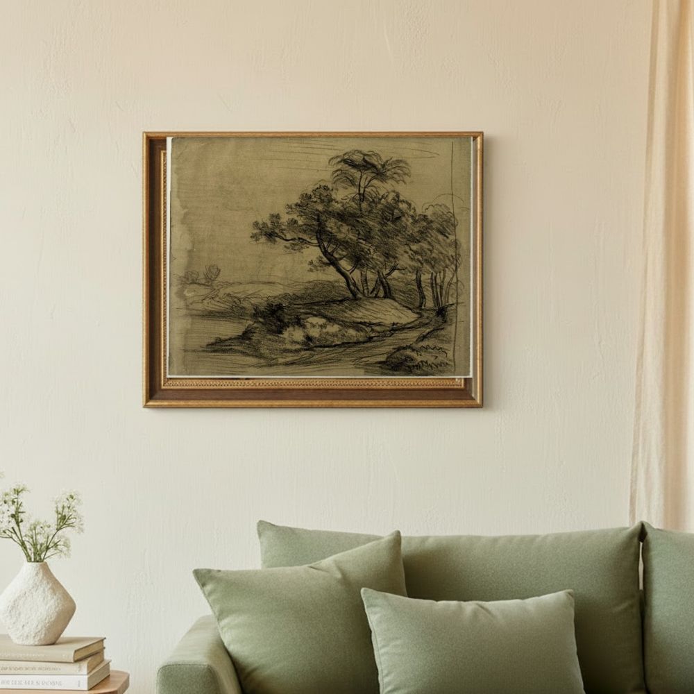 Framed room mockup - sage