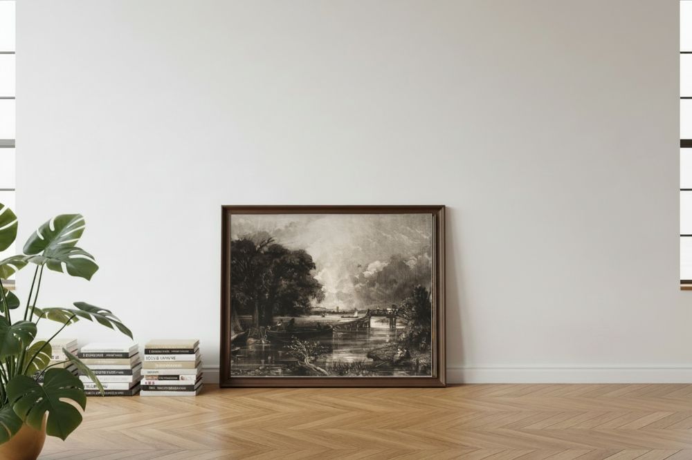 Framed room mockup - leaning