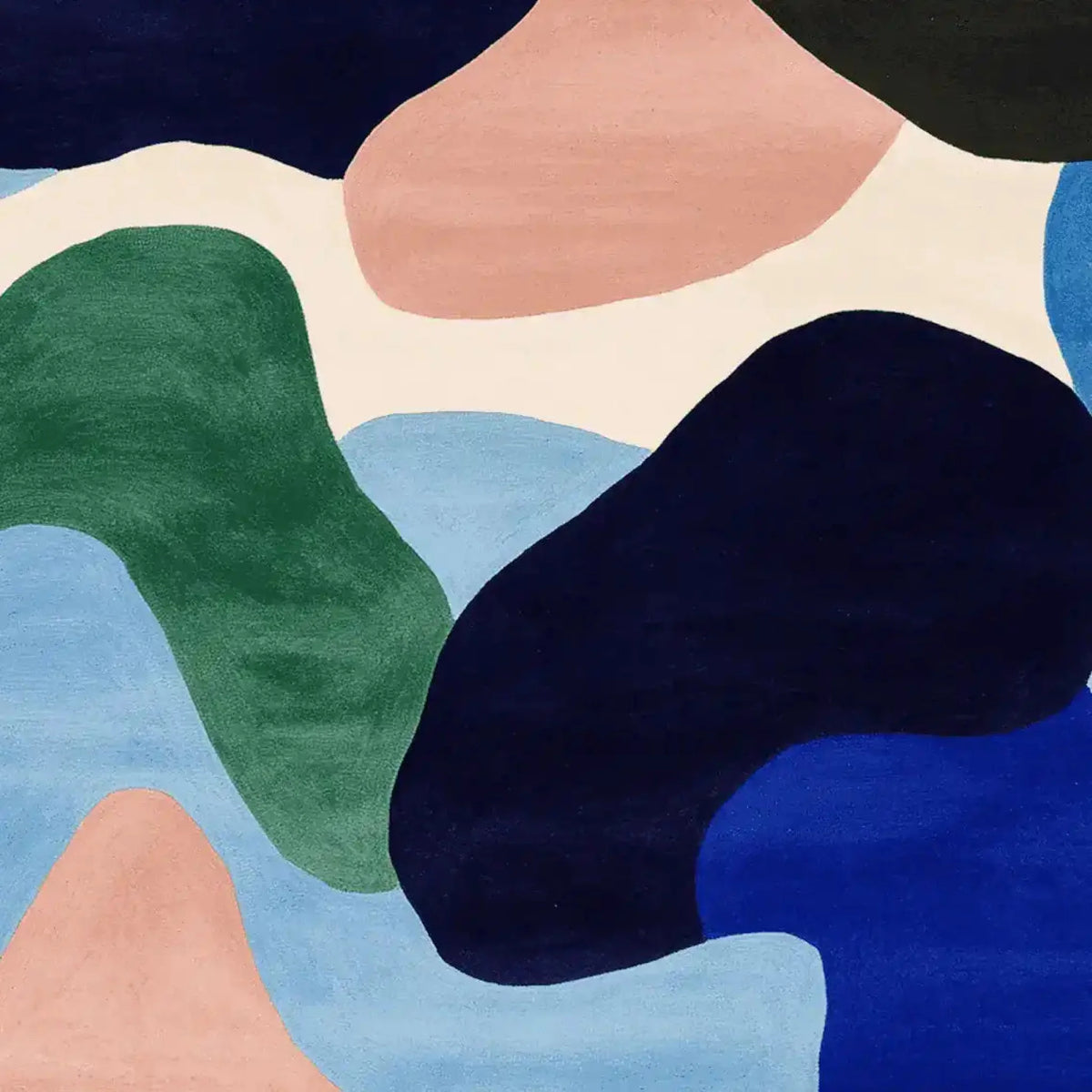 Discover the Riverstone Drift Dream Hand Tufted Rug, a contemporary square area rug perfect for your living room. This 8x10 wool rug features a vibrant abstract design with rich colors of green, blue, and peach, making it an ideal choice for modern decor enthusiasts. Elevate your space with this stylish and cozy addition to your collection of rugs for living room.