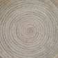 Black Trim Natural Round Jute Rug