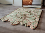 Lime Green Melting Traditional Persian Hand Tufted Wool Rug