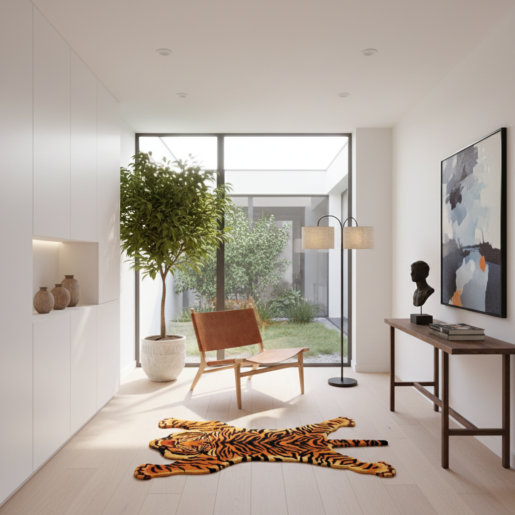 Roaring Tiger Hand-Tufted Wool Accent Rug