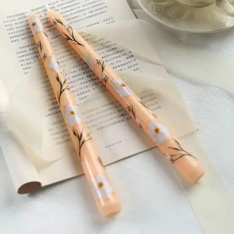 Romantic Rose Scented Taper Candle - MAIA HOMES