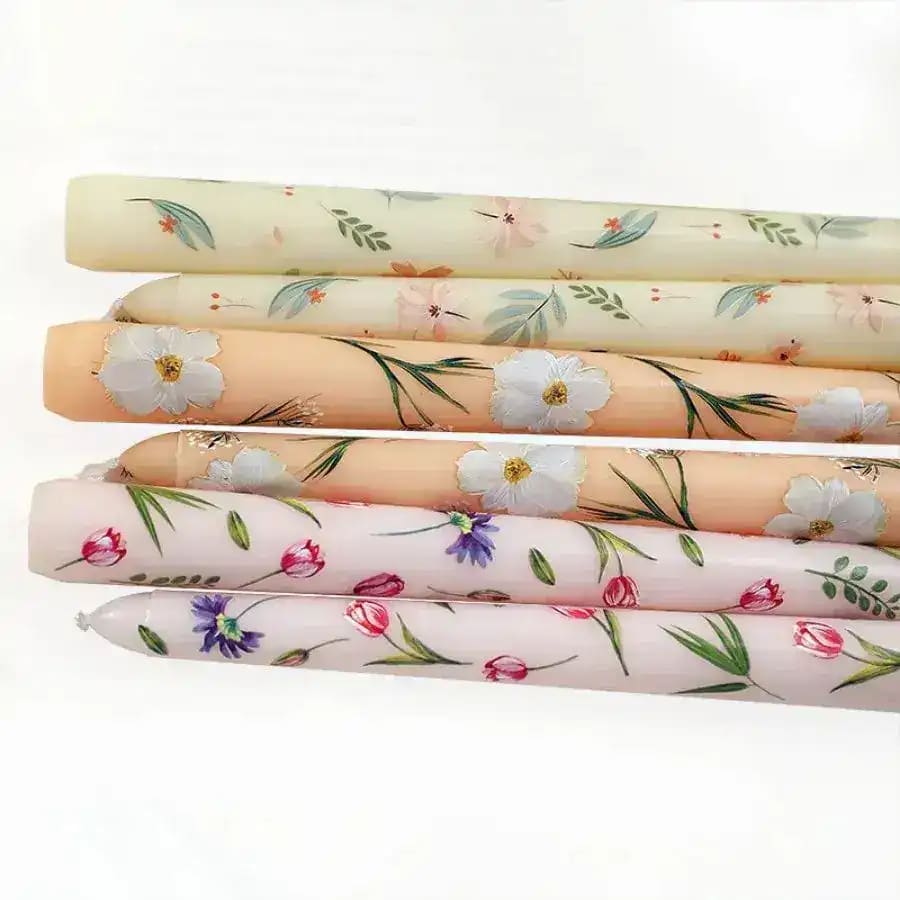 Romantic Rose Scented Taper Candle - MAIA HOMES