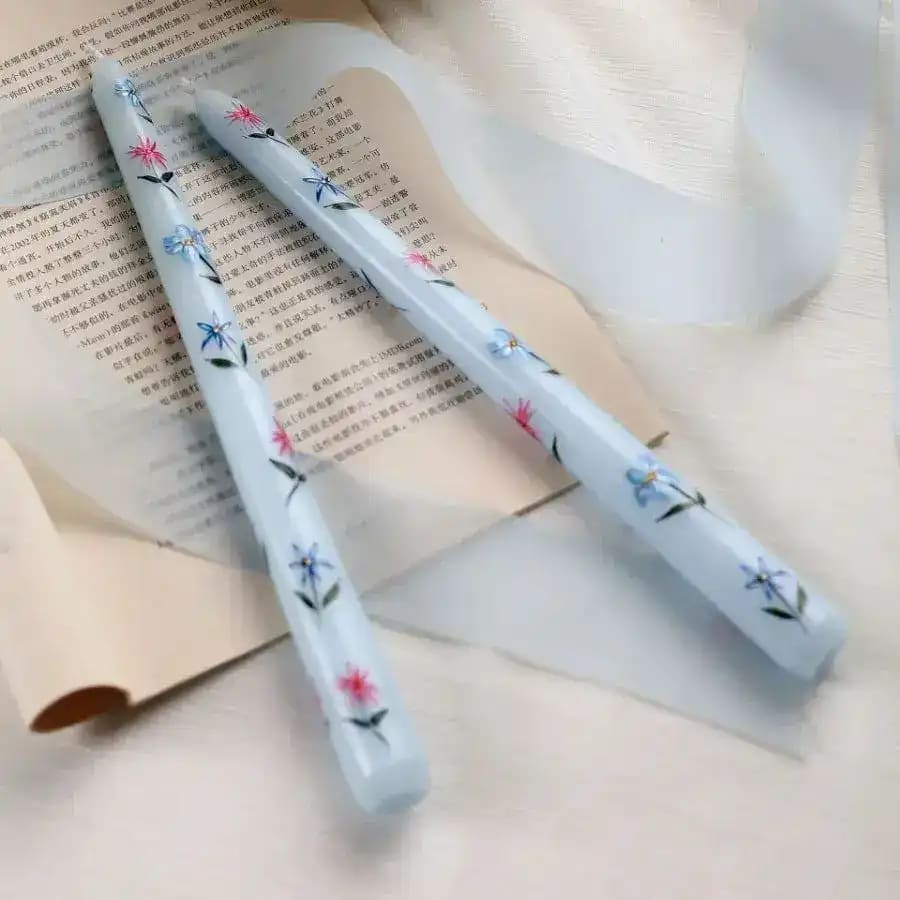 Romantic Rose Scented Taper Candle - MAIA HOMES