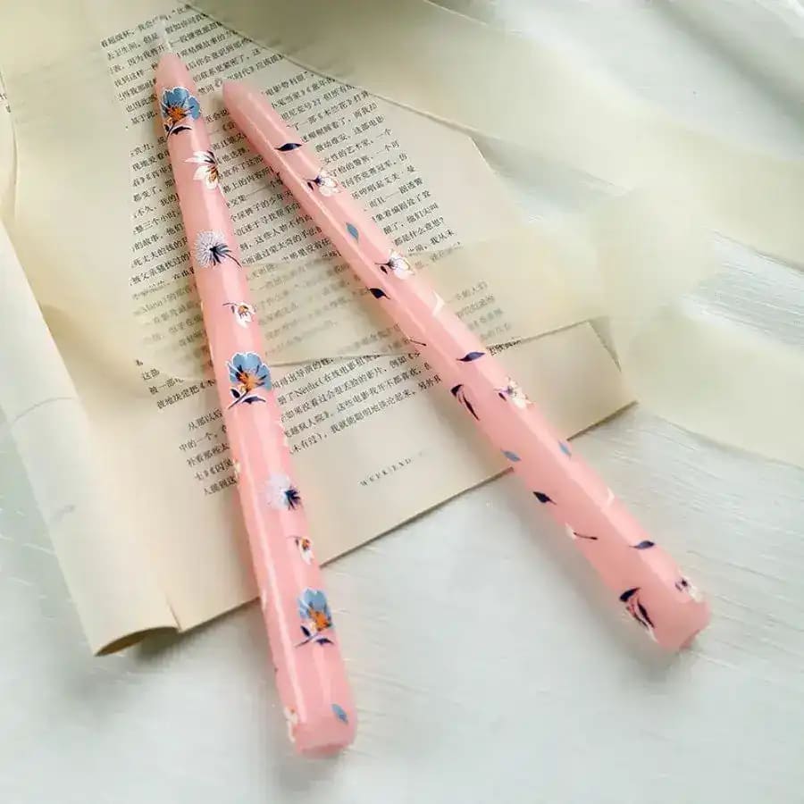 Romantic Rose Scented Taper Candle - MAIA HOMES