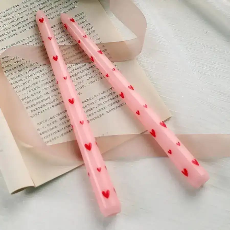 Romantic Rose Scented Taper Candle - MAIA HOMES