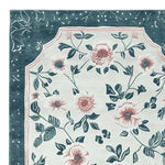 A beautifully designed area rug featuring a hand-tufted floral pattern with intricate vines and blossoms, perfect for adding elegance to an 8x10 living room setting. This large wool rug showcases a harmonious blend of soft colors, making it an ideal choice for those seeking a romantic touch in their home decor.
