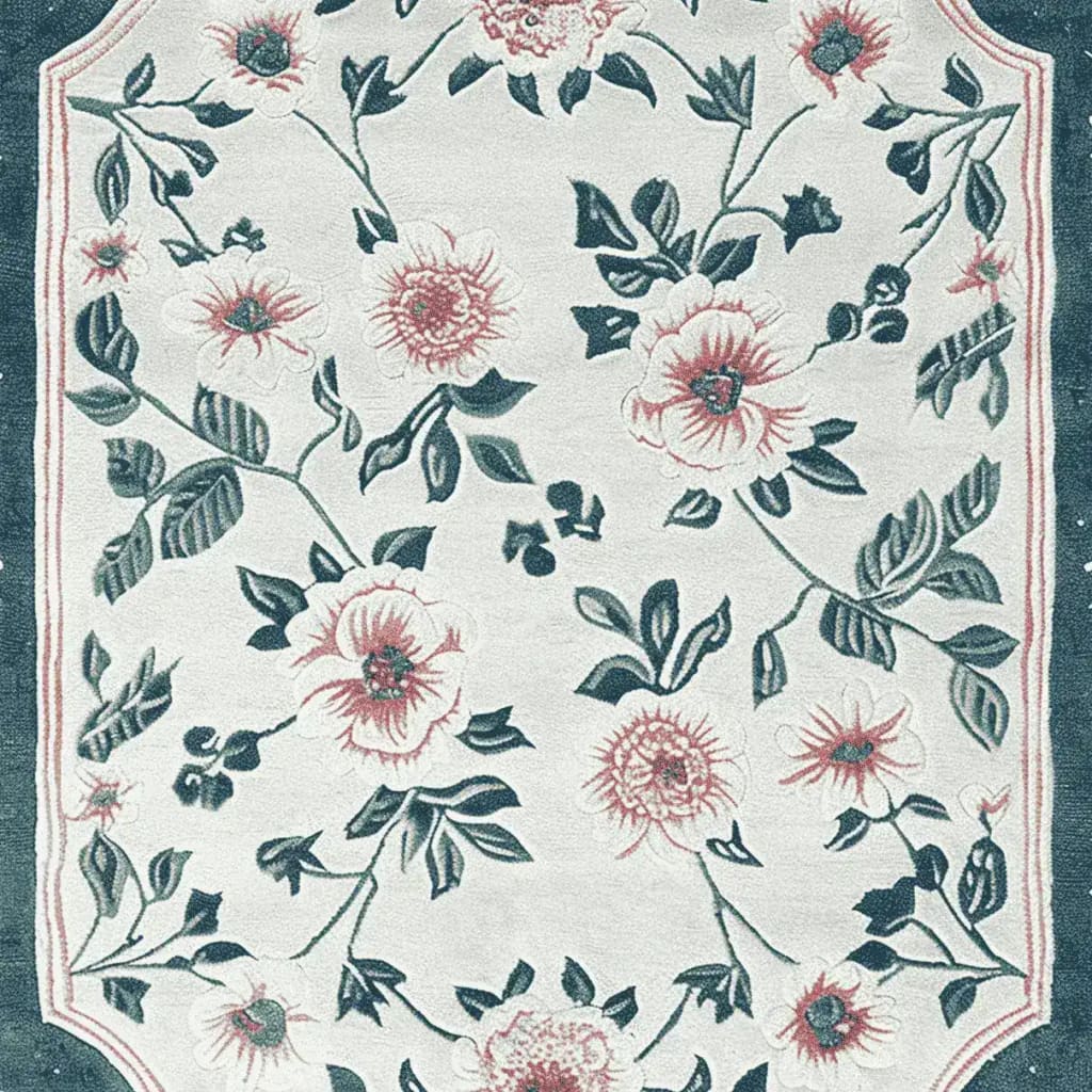 This image showcases a Romantic Vine Hand Tufted Area Rug, featuring an elegant floral pattern with intricate vine designs. The wool rug is a perfect addition to any space, particularly as a large living room rug measuring 8x10. Its subtle color palette blends beautifully with various decor styles, making it a top choice for those seeking stylish floral rugs.
