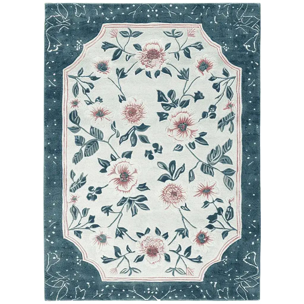 The Romantic Vine Hand Tufted Rug is a stunning area rug featuring a delicate floral design. This wool rug is perfect for adding elegance to any living space. The large 8x10 size makes it an ideal choice for living room rugs, creating a cozy and inviting atmosphere.