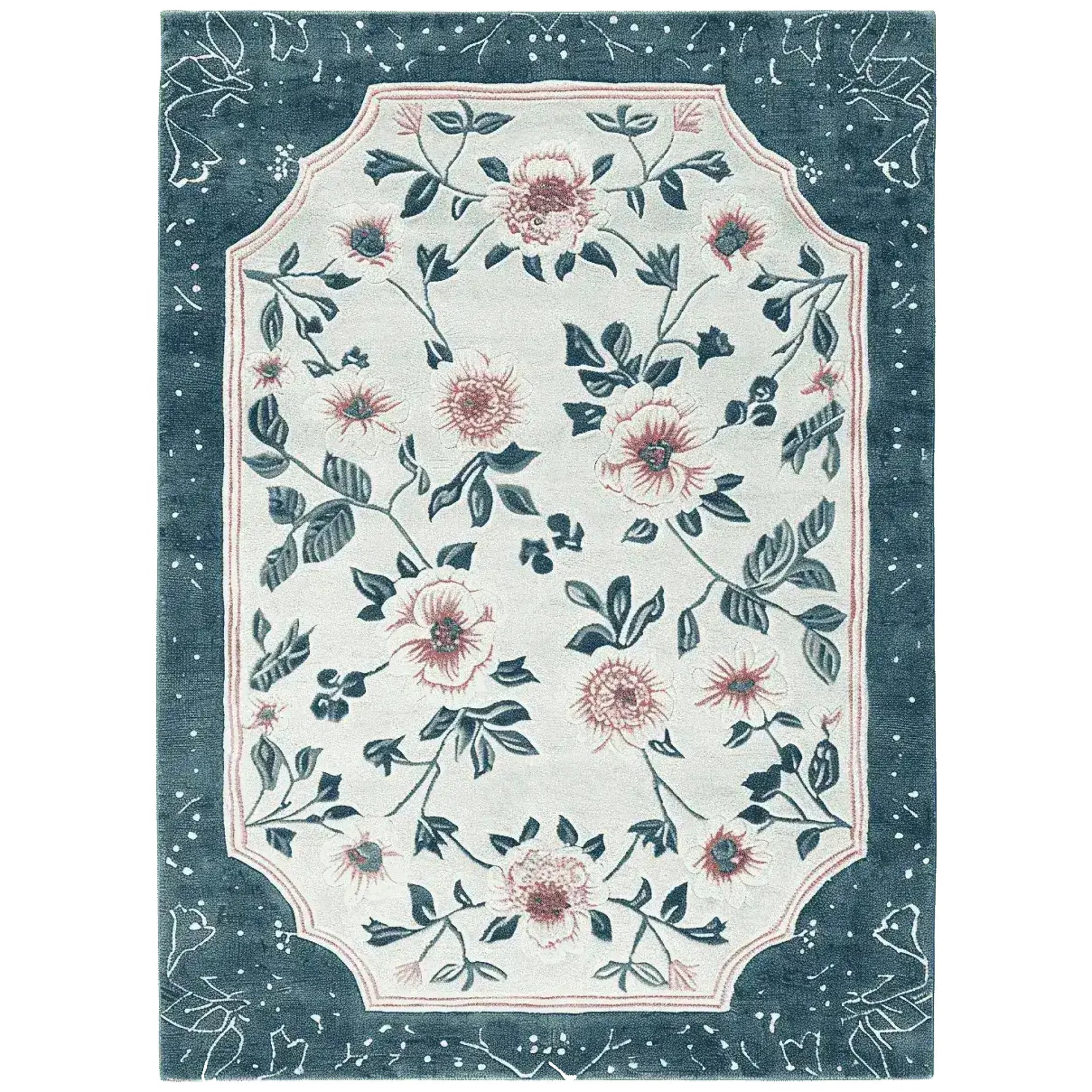 The Romantic Vine Hand Tufted Rug is a stunning area rug featuring a delicate floral design. This wool rug is perfect for adding elegance to any living space. The large 8x10 size makes it an ideal choice for living room rugs, creating a cozy and inviting atmosphere.