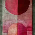 This image features the Rose Luxe Hand Tufted Wool Rug Runner, showcasing its elegant abstract design in rich red and pink hues. Ideal as an area rug for contemporary settings, it fits perfectly as a hallway runner, kitchen or bathroom runner, and enhances living room decor with its luxurious wool texture.