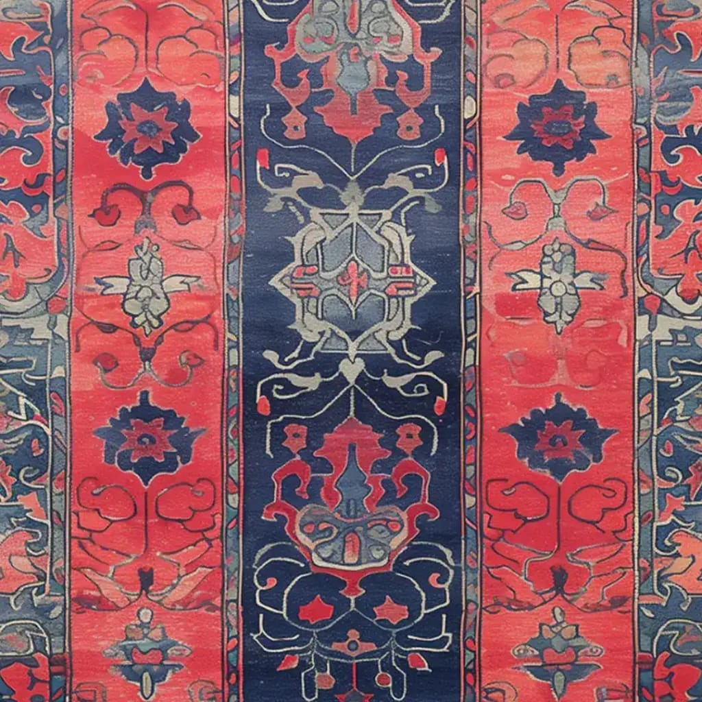 This vibrant area rug showcases a stunning floral pattern with rich red and deep blue hues, perfect for adding elegance to any living room. The hand-tufted wool design offers a luxurious texture, making it an ideal choice for living room area rugs. Its 8x10 size makes it a versatile option for various spaces.