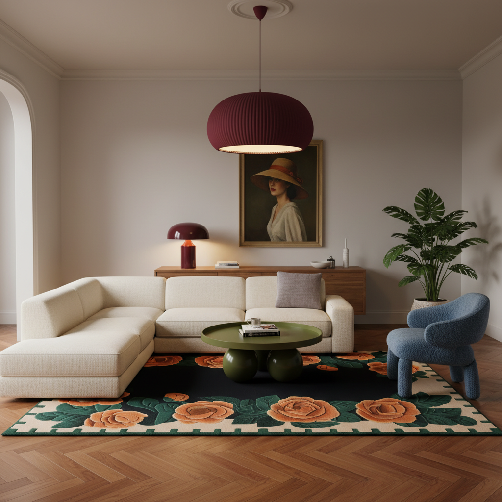 Rosewood Reverie Hand Tufted Wool Rug