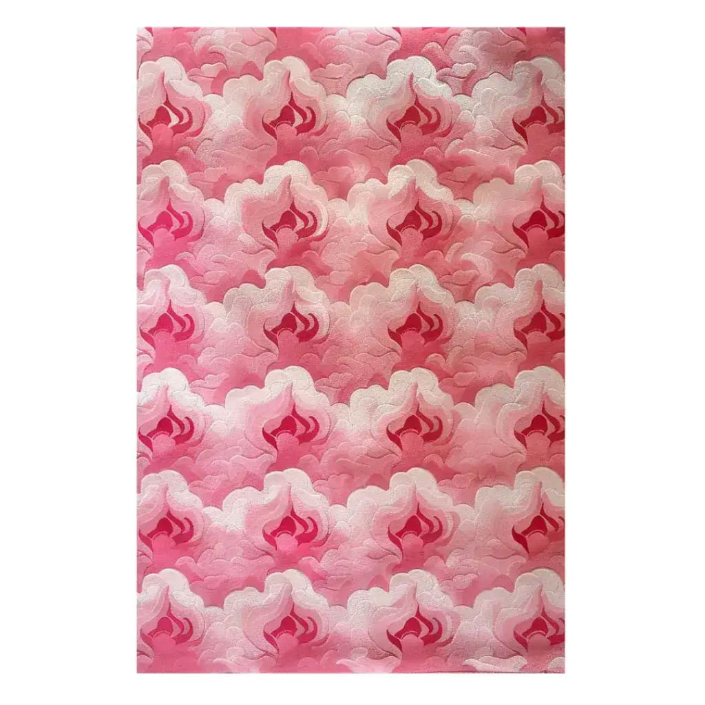 Rosy Reveriae Hand Tufted Area Rug in a vivid pink and red abstract floral pattern. This wool rug is perfect for adding a touch of elegance to large living room spaces. Ideal as an area rug for living rooms, it combines artistic design with cozy comfort.