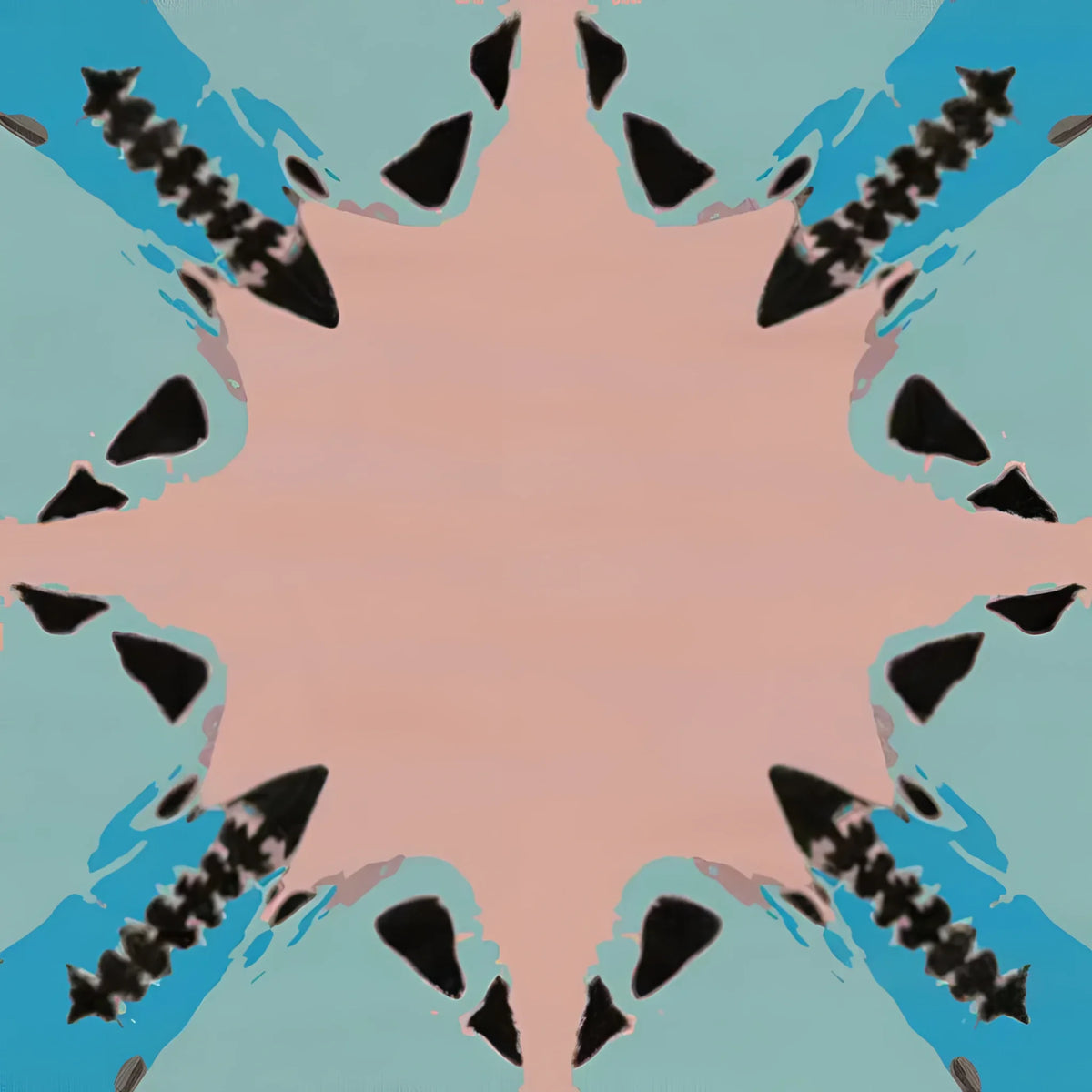 A beautifully crafted round abstract butterfly hand tufted rug in shades of blue and pink, perfect for adding a touch of contemporary elegance to any bedroom or living room. This wool rug features intricate patterns, making it an ideal area rug for living spaces that need a pop of color and style.