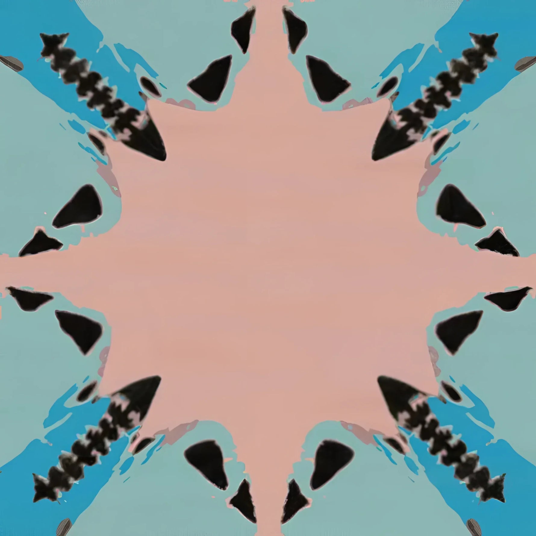 A beautifully crafted round abstract butterfly hand tufted rug in shades of blue and pink, perfect for adding a touch of contemporary elegance to any bedroom or living room. This wool rug features intricate patterns, making it an ideal area rug for living spaces that need a pop of color and style.