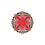 Round Abstract Butterfly Hand Tufted Rug - Red - MAIA HOMES