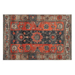 The Royal Blossom Hand Knotted Area Rug features a stunning vintage design with intricate floral patterns in rich red and navy tones, ideal for adding elegance to any living room. This Persian-style rug blends traditional craftsmanship with modern aesthetics, perfect as a centerpiece in your home decor.