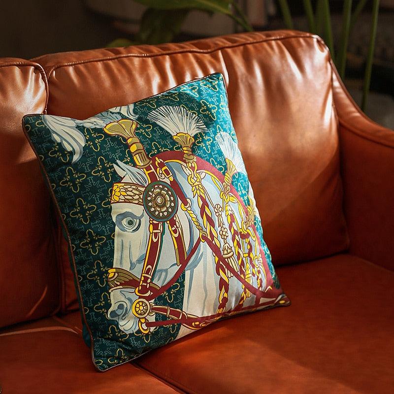 Royal Decorative Horse Head Cushion Throw Pillow Cover - MAIA HOMES