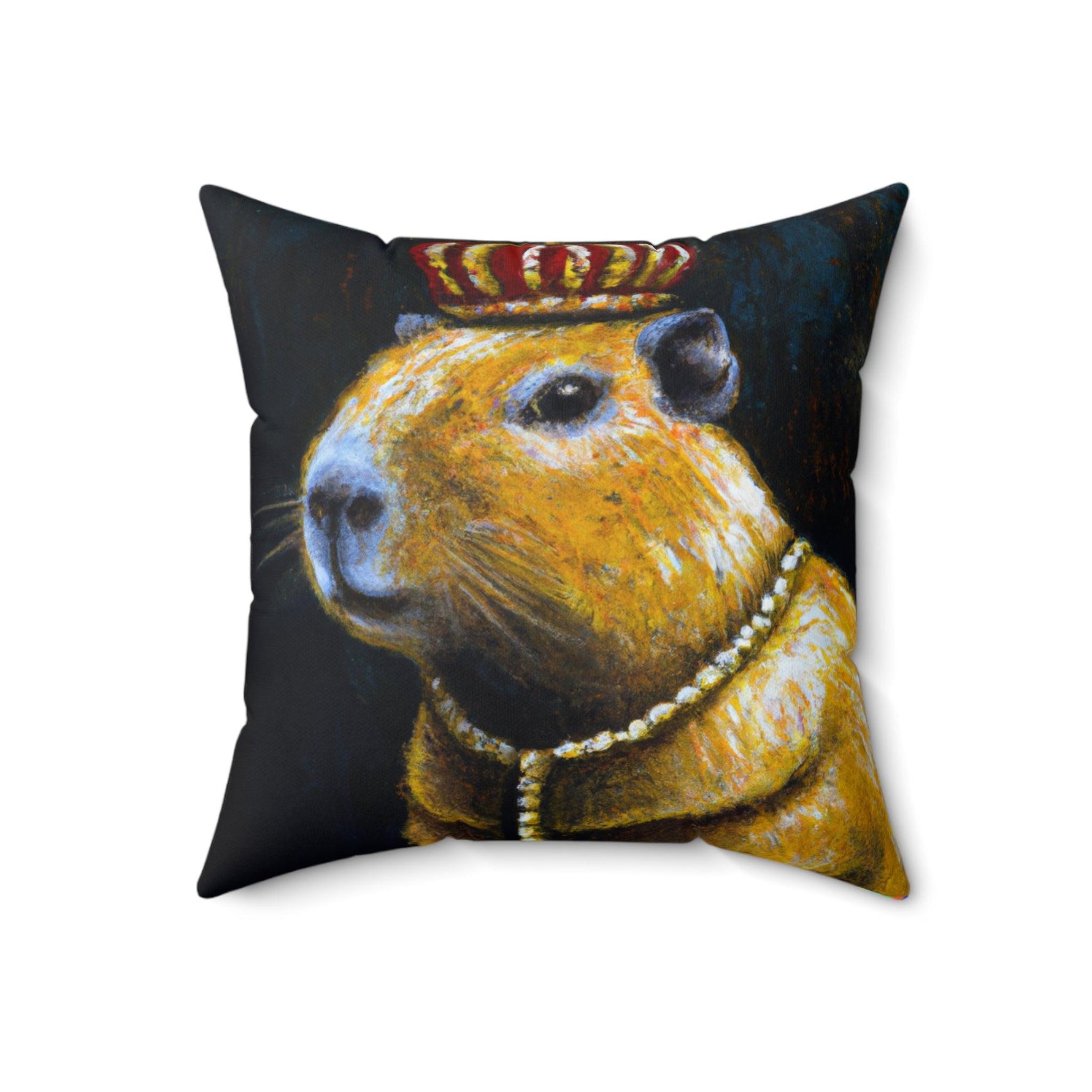 Royal Mickey Portrait Printed Throw Pillow 18" × 18"