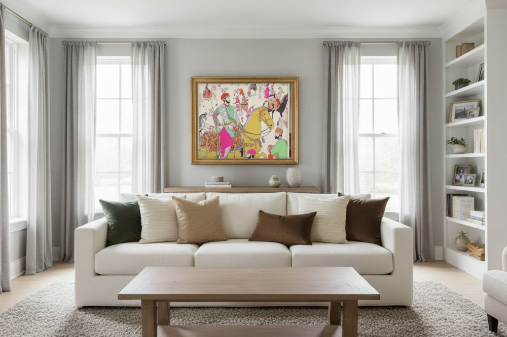 Framed room mockup - gold